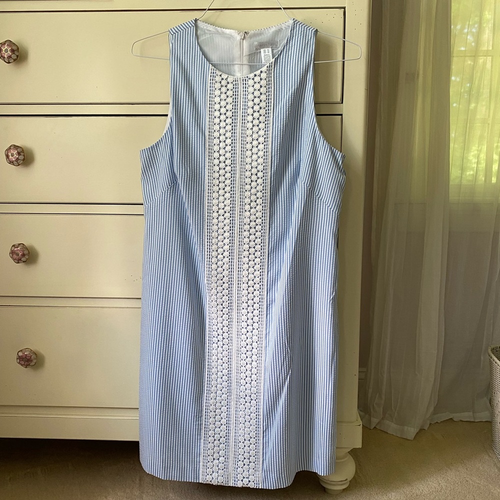 SEERSUCKER SHIFT DRESS